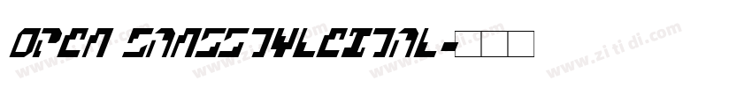 Open SansstyleItal字体转换